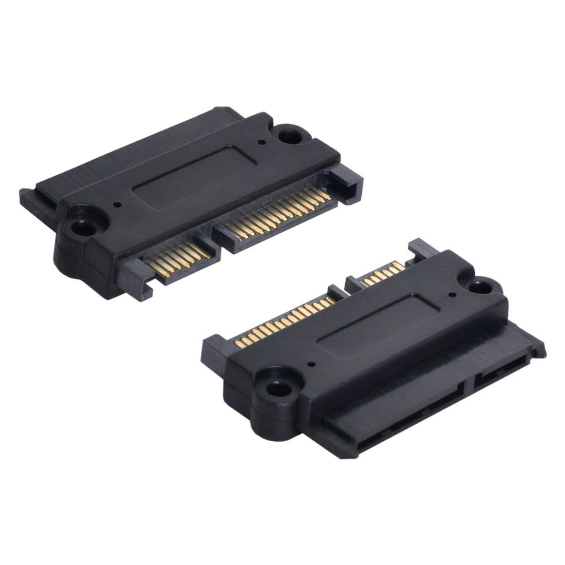 3.5 y 2.5 pulgadas SATA 22Pin 7+15 macho a SATA 22P 7+15 hembra para disco SSD adaptador convertidor de extensión con agujeros para tornillos 5
