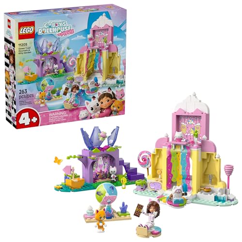 LEGO Gabbys Dollhouse Sweet Treat Mountain & Kitty Garden Building Blocks - Pretend Play & Learning Toy for Girls & Boys Ages 4+ - W/Gabby & Pandy Paws Figures - Gift Idea for Birthdays - 11205