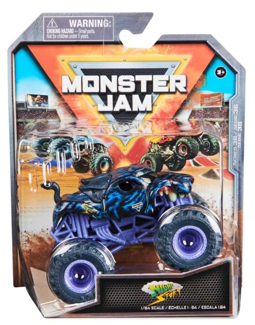 Monster Jam 2024 Oficial Camión Diecast 1:64 Night Storm miniatura 1