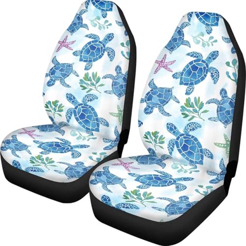 Couvre sieges tortue marine tropicale et housse de sieges auto souple pour siege avant