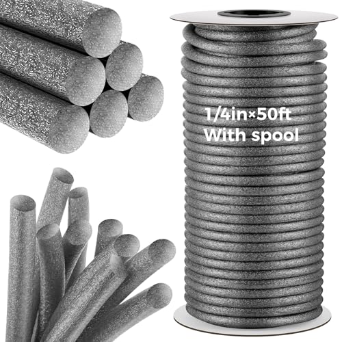 Image of MotiMind Foam Backer Rod for Gap, 1 /4 Inch X 50 ft, Gray, 1 Roll
