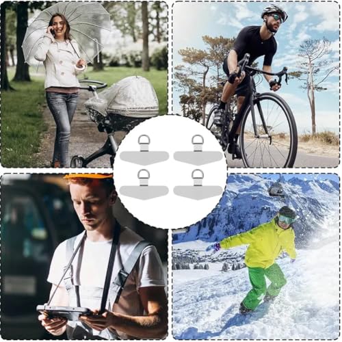 4Pcs Phone Tether Tabs, Metal Phone Lanyard Patch, Stainless Steel Tether Tab for Ph-one Lanyard,Universal Ph-one Strap Te-ther Tabs,Mobile P-hone Lanyards Pad, P-hone Strap Connector for Mobilephones - Image 7