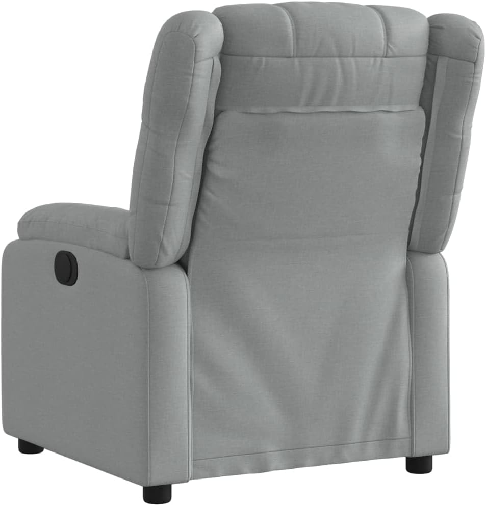 vidaXL Recliner Chair Light Grey Fabric