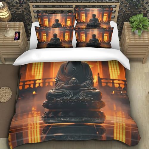 Housse de couette Bouddha microfibre douce pour stopper la transpiration de nuit - 5