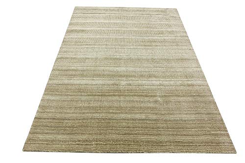Tapis moderne Grass Gabbeh beige pour réchauffer un salon épuré - 5