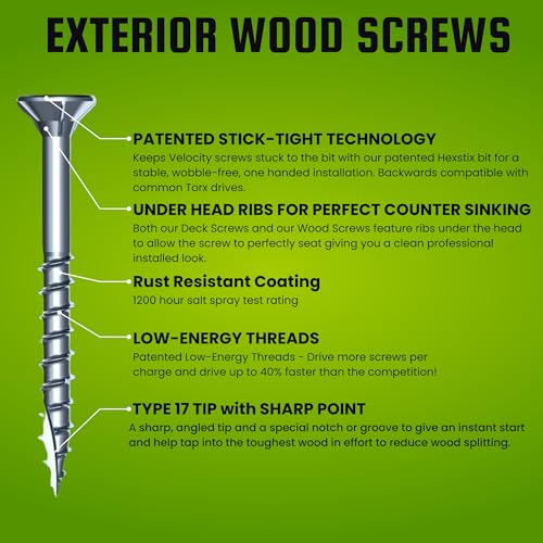 Vis à bois extérieures Velocity : coffret assortiment de 580 pièces avec embouts - 2