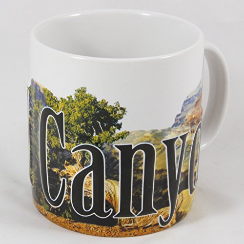 Taza de café Americaware Grand Canyon 18oz cerámica blanca miniatura 3