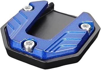 Scooter Motorcycle Bike Kickstand Extender Foot Side Stand Extension Pad Support Plate Anti-skid Enlarged BaseBlue