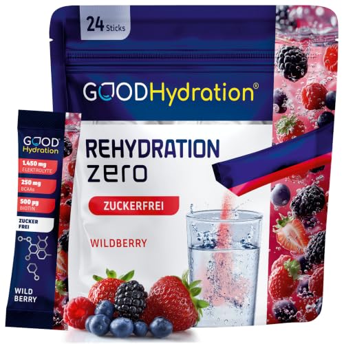 GOOD Hydration Rehydration zero WALDBEERE Elektrolyte Pulver OHNE ZUCKER
