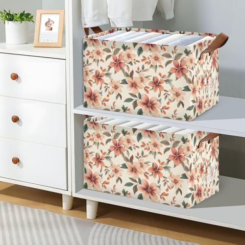 Paniers de rangement vintage tissu boîtes organiseur de vêtements - 8