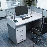 福居家具(フクイカグ) 法人様向け オフィスデスク オフィステーブル 事務用 ワークデスク パソコンデスク 通線ボックス コンセント付 キャビネット別売り 組み合わせ可能デスク 会社用 事務机 椅子なし 車上渡し 時間指定不可 カスタ...