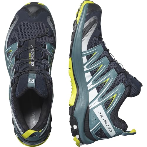 Salomon Men’s XA PRO 3D Trail Running Shoes - Navy Blazer/Hydro/Evening Primrose - 10.54