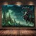 Aishangjia Il Poster Decorazione Pittura di World of Warcraft 8.0 Mappa su Tela su Tela Dipinto su Tela Wall Art su Tela Cuadros Decor 50x70 cm(19.68x27.55 in) AD-351