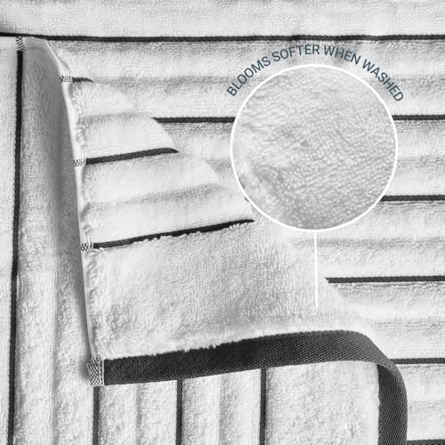 Image of Spaces Hand Towels | 100% Cotton | Spa & Gym Towel | Ultra Soft & Highly Absorbent | 575 GSM | 2 Piece Set | Premium Hand Towel | 40 x 60 cm | White