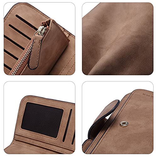 INOVERA-LABEL-Brown-Vegan-Leather-Womens-Tri-fold-Women-Fashion-Card-Coin-Holder-Ladies-Long-Purse-Clutch-Wallet-KK24