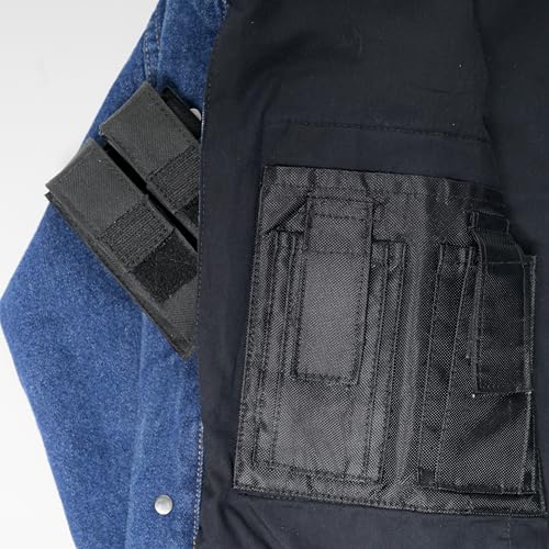 Stonewashed Denim Concealed Carry Jacket with Universal Holster and Extra Magazine Holder2