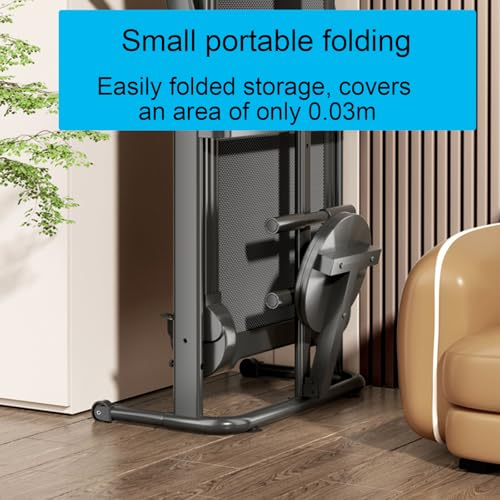 Image of Treadmill, Wide Shock-Absorbing Deck, Foldable, Multi-Function Dashboard, Ideal for Walking or Running