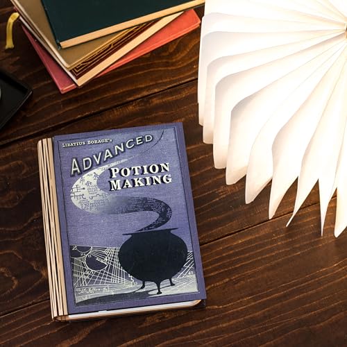 Image of KleverCase Book Cover Themed 360 Degree Chargeable Reading Lamp, Night Light, Desk, Bedside Light. (Advanced Potion Making, Large Size White Light)