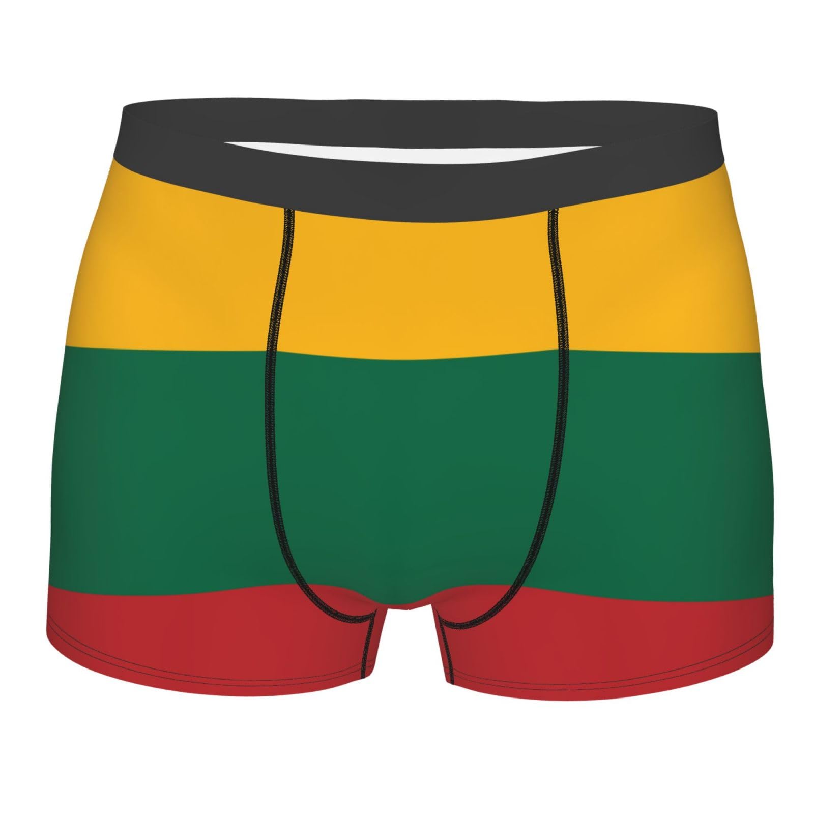 Melbrakin Men's Lithuanian Flag Underwear Breathable Boxer Briefs Stretch Trunks