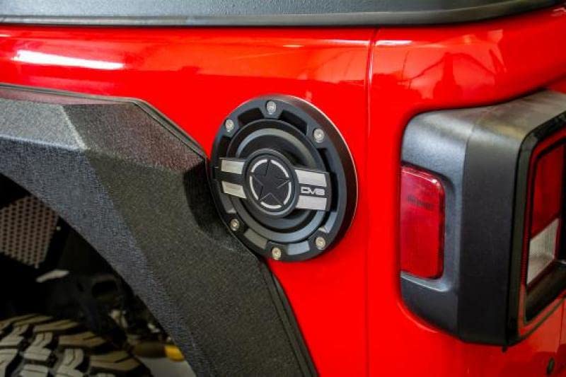 DV8 Offroad | D-JL-190004-MIL | Fuel Door for 18-21 Wrangler JL | Magnetic Closure | Aluminum Construction | Complete Replacement Kit