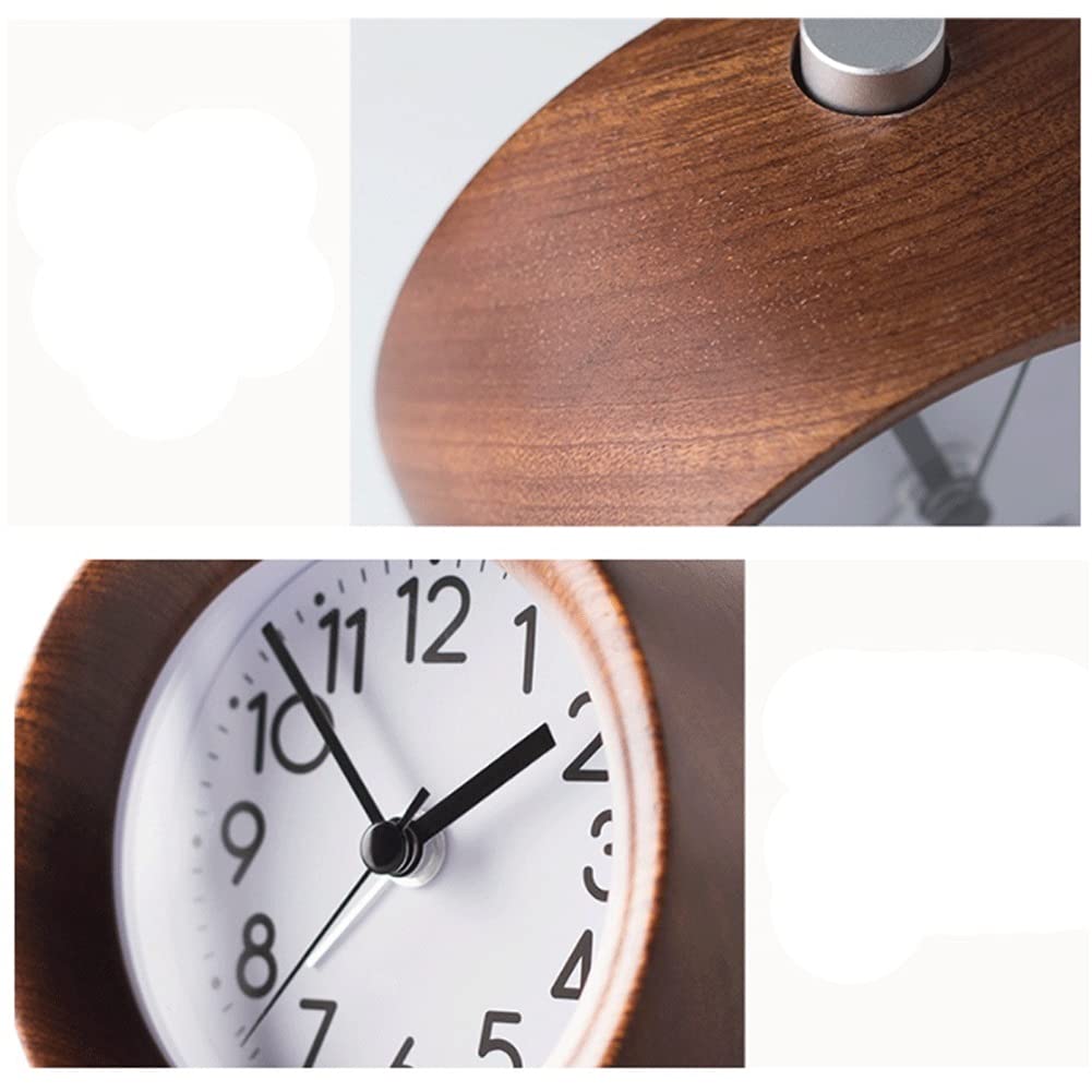 Zegar Sypialnia Bedside Clock Mute Mały budzik Kreatywny Prosty zegar(A)