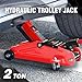 DNA Motoring Floor Jack 2 Ton (4000 lbs) Capacity, Fast Lift Low Profile Hydraulic Trolley Jack, Steel Heavy-Duty Service Car Jack, Lifting Range 5.1