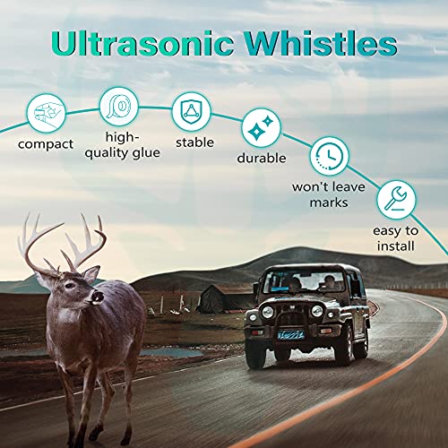 Image of Elook Upgraded Deer Whistles for Car, Save Deer Whistle for Vehicles and Trunks, Double Horn, 4 Pack (Registered Patent) | Save Deer,for Vehicles and Trunks,Registered Patent
