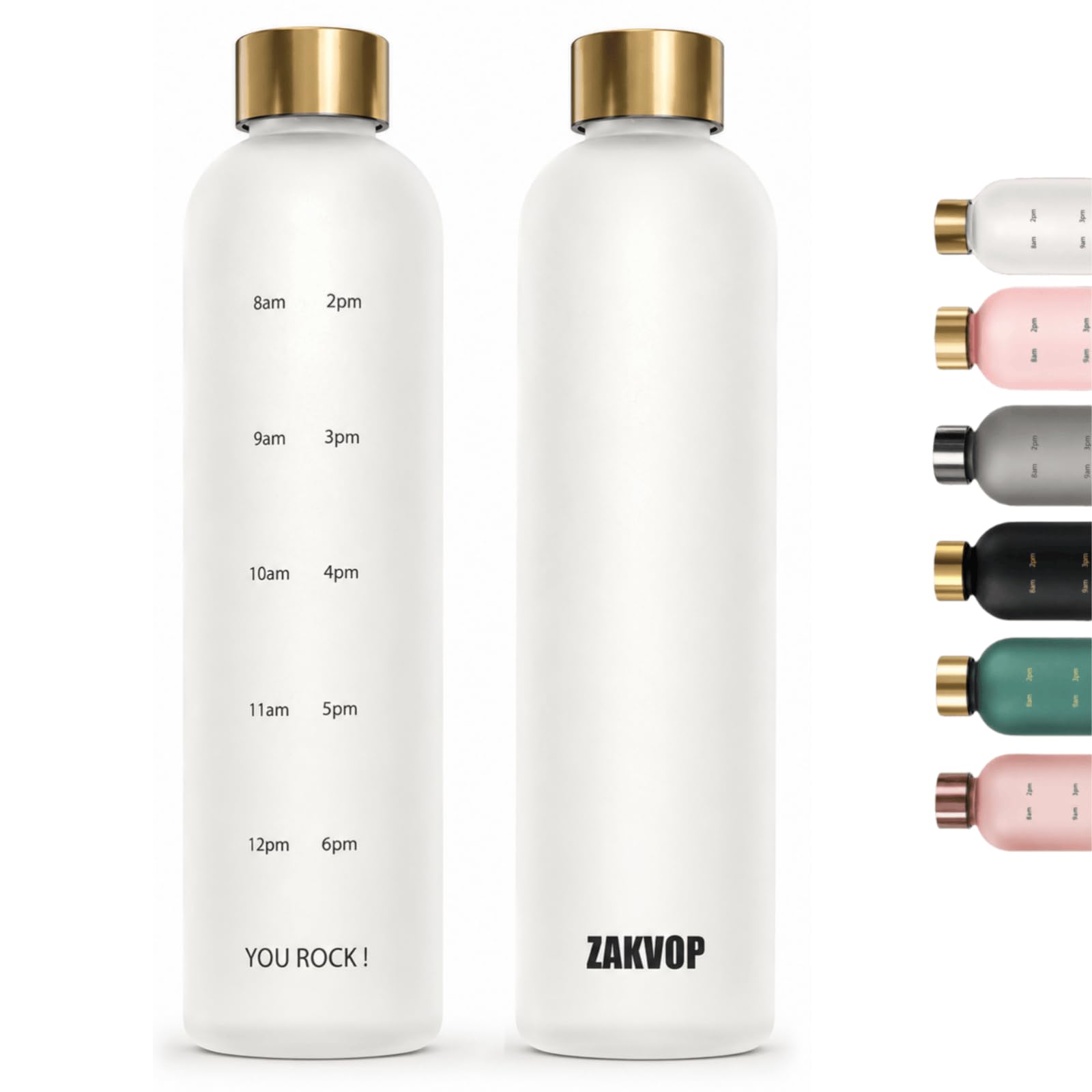 ZAKVOP 32oz Motivational Water Bottle