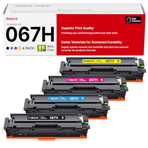 Image of 067H Toner Cartridge Set - High Yield Replacement for Canon 067 067H, for Canon MF654Cdw Toner Cartridges, for Color ImageCLASS MF656Cdw MF654Cdw LBP632Cdw LBP633Cdw MF653Cdw Printer Ink (4-Pack)