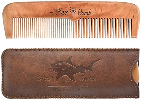 Menesia Wooden Hair Comb for Men & Boys, Wood Beard Comb