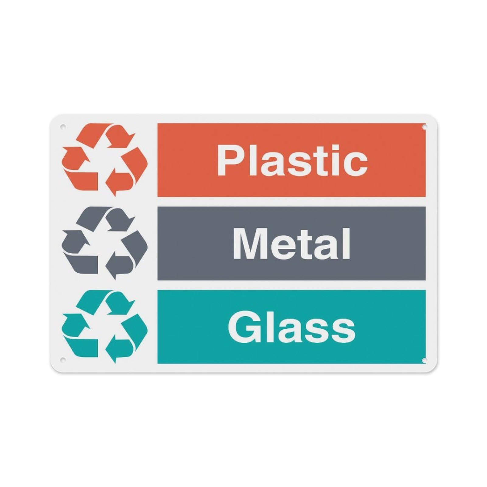 Kwqdozf As Pic Glass Metal Plastic Recycling Symbol Aluminum Tin Warning Signs For Home Ou