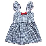 [Teddy] 水着 女の子 ワンピース キッズ 子供用 ジュニア 女児 小学生 肩 フリル kids313-B (B：ネイビー, L(110cm))