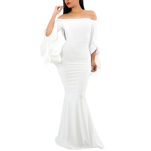 Long White Formal Dress Amazon Com
