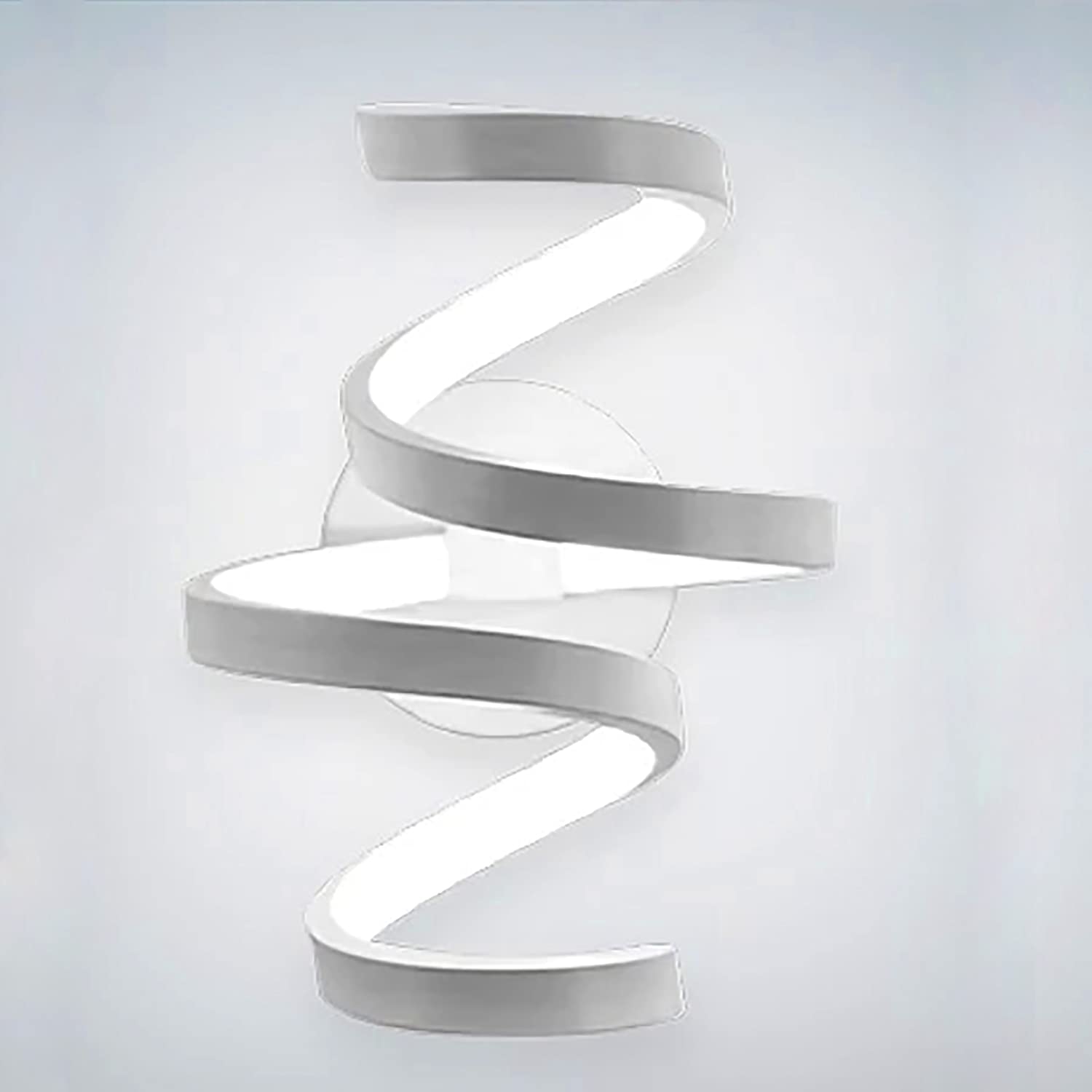 Applique da Parete retrò LED ad Anello elicoidale, in Acrilico Laminato ad Arco, 18 W, Moderna, cablata, per corridoio, Camera da Letto, Bagno, corridoio, Lampada da toel