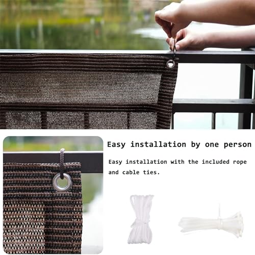 Abri de jardin imperméable 2,7x6,5m bâche marron résistante aux intempéries - 4