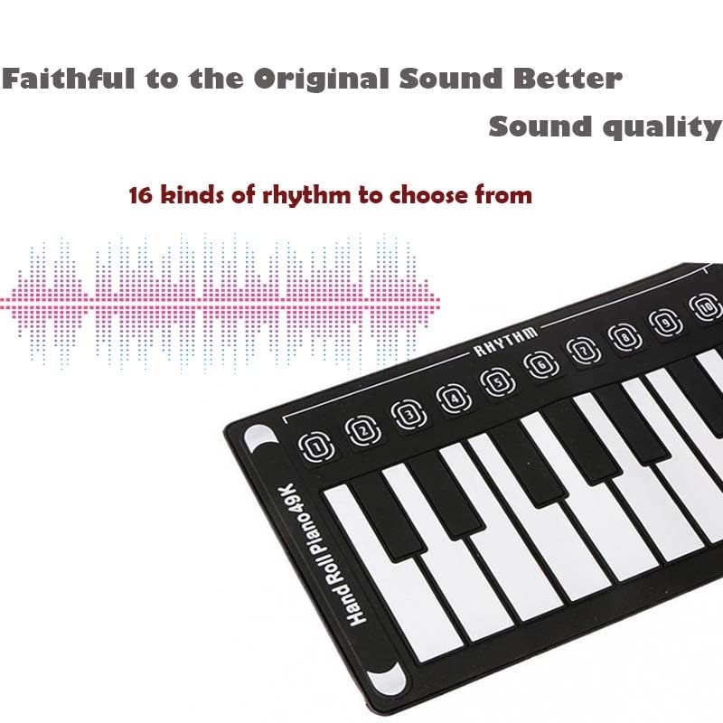 Clavier de piano pliable à 49 touches – Le piano à clavier portable se branche sur les écouteurs et fonctionne sur… - Les Beatles, Paul McCartney, John Lennon, RIngo Starr, George Harrison Clavier de piano pliable à 49 touches - Le piano à clavier portable se branche sur les écouteurs et fonctionne sur… – Image 8
