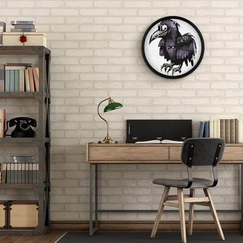 Horloge murale à chiffres silencieuse et grand cadran imprimé à pile