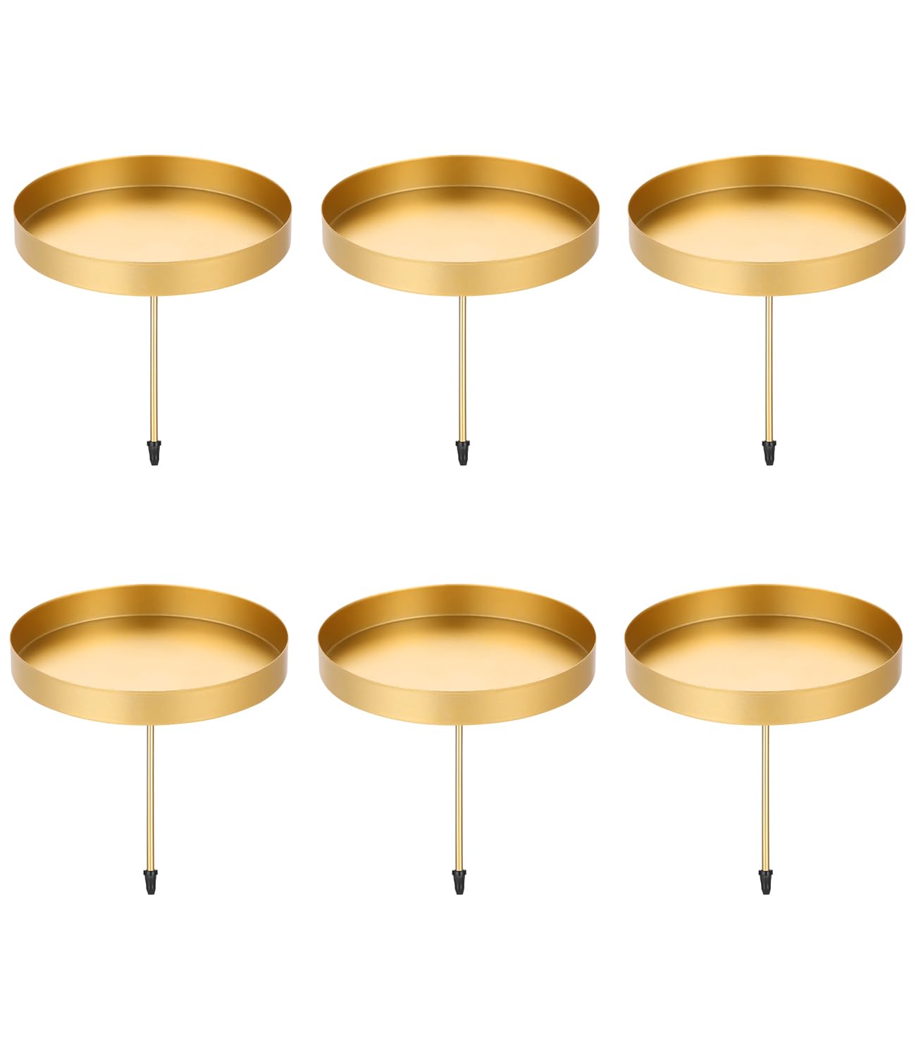 4er Set Adventskerzenhalter Schwarz - Metall Kerzenständer Für Stumpenkerzen Bis 8cm