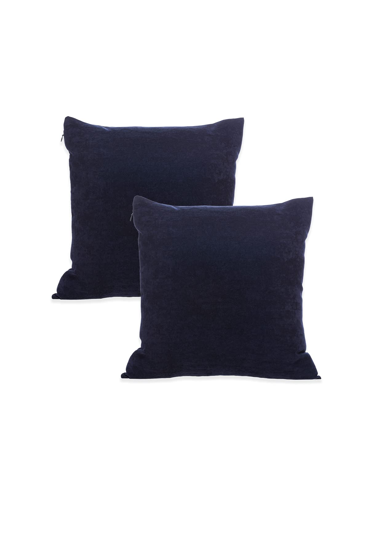ZIRVEHOME Decorative Cushion Cover Set of 2 Soft Comfortable for Living Room Bedroom Decoration 40 x 40 cm Dark Blue