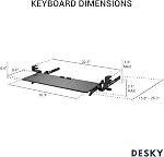 Desky Under-Desk Bac à clavier - Clavier coulissant ergonomique & Plate-forme de souris avec hauteur & Réglage de l'inclinaison - Mont de pinces, grand plateau - noir