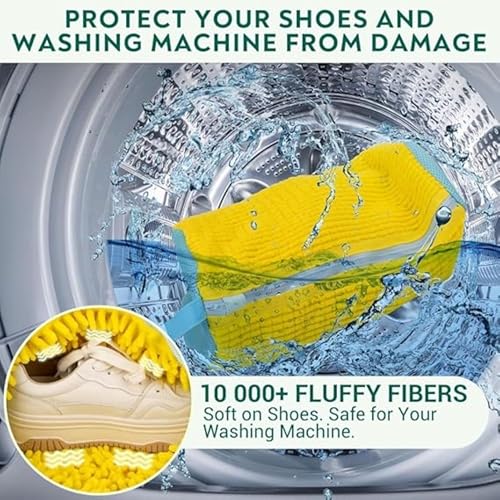 Image of London Alley Shoe Washing Machine Bag | Laundry Shoe Bag for Washer & Dryer | Reusable with Durable Zipper for Sneakers & Delicates 360 Deep Cleaning | Washable Laundry Organizer for Under Garments.