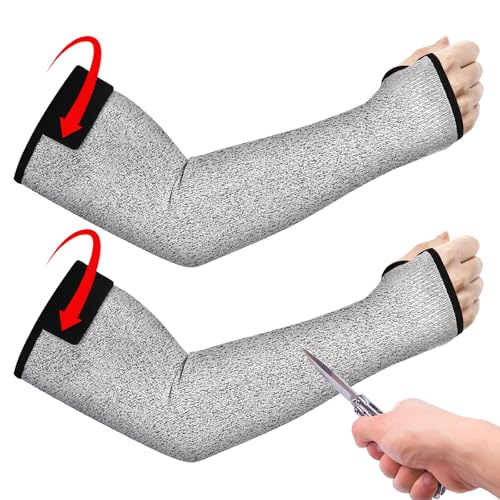 Okxiri Cut Resistant Sleeves Protective Arm Sleeves Gardening Sleeves