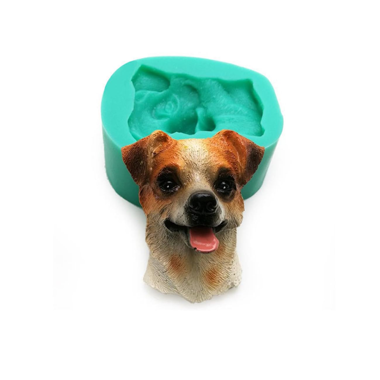 1PCS Russell Terrier Dog Mould DIY Aroma Plaster Mould Clay Mould Candle Mould Fondant Mould Silicone Mould for Mousse Cake Sugar Craft Chocolate