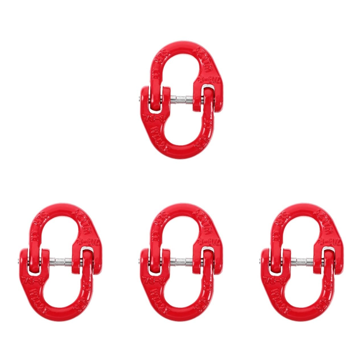 iplusmile Conector Eslabón Cadena Seguridad Remolque Levantamiento Acero 2 Toneladas 4 Piezas