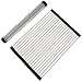 Large Dish Drainer Rack,Stainless Steel Over the Sink Kitchen Countertop Folding Roll Up Dish Drying Rack