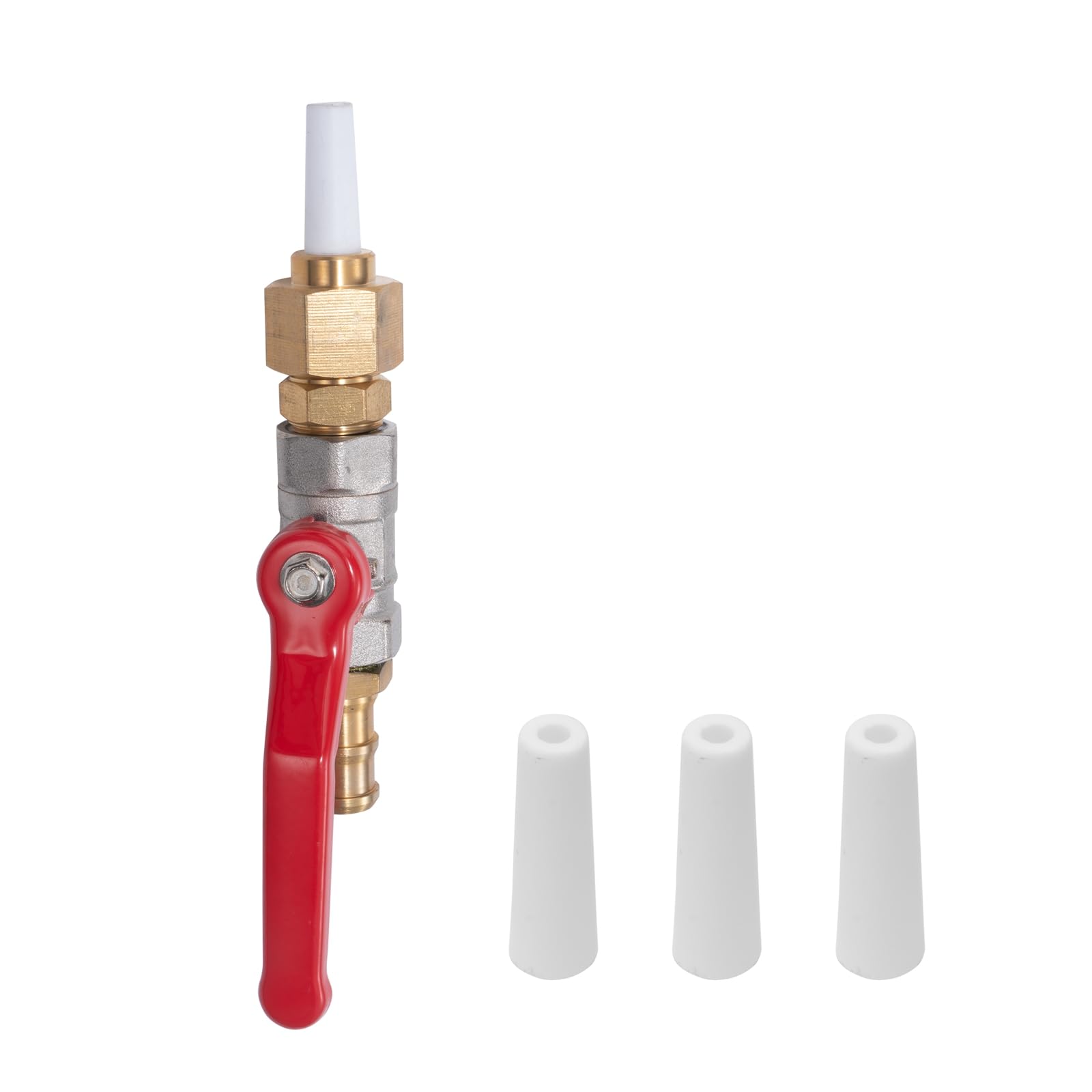 SwitZer Sandblasting Gun Kit with 4 Ceramic Nozzles 2mm, 2.5mm, 3mm & 3.5mm, Abrasive Blast Gun Replacement, Ball Valve Control, Brass Construction