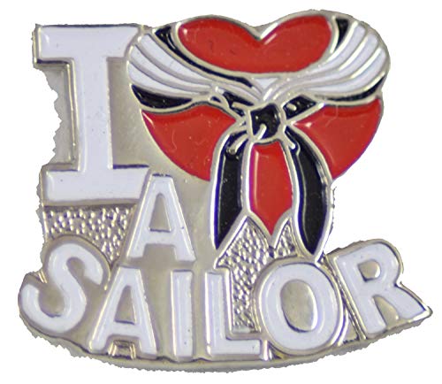 I Love My Sailor LAPEL PIN OR HAT PIN - Size 1