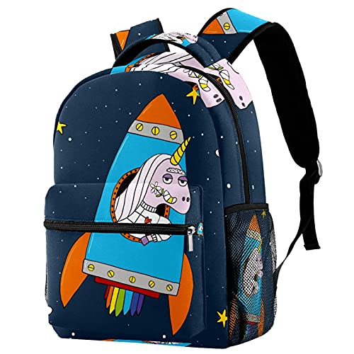 Sac à dos licorne fille cartable scolaire ado imprimé floral multicolore
