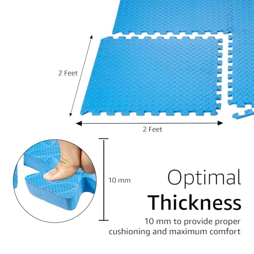 Image of Amazon Basics Interlocking Puzzle Exercise Mat | EVA Foam |Suitable for Floor Protection