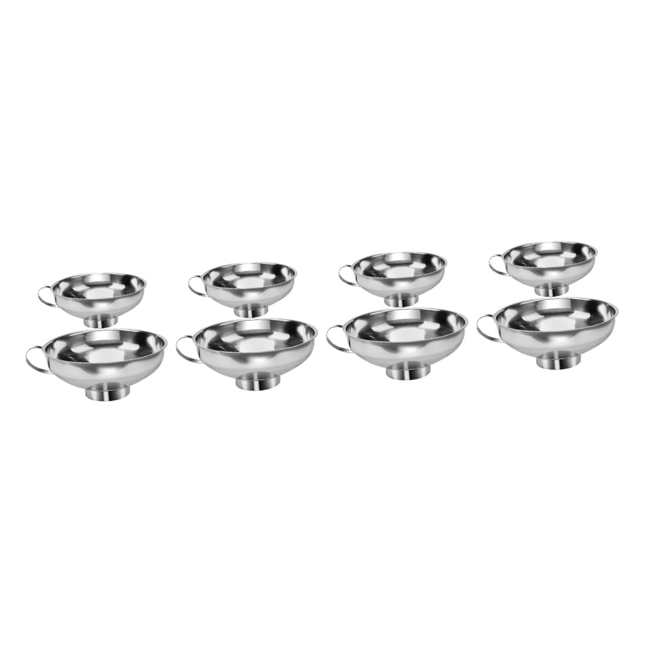 ABOOFAN 4 Set Imbuto in Acciaio Inossidabile Imbuto Di Riempimento Per Conserve Per Uso Cucina Del Barattolo Di Imbuti Da Cucina A Bocca Larga Silver 2 Pezzi * 4